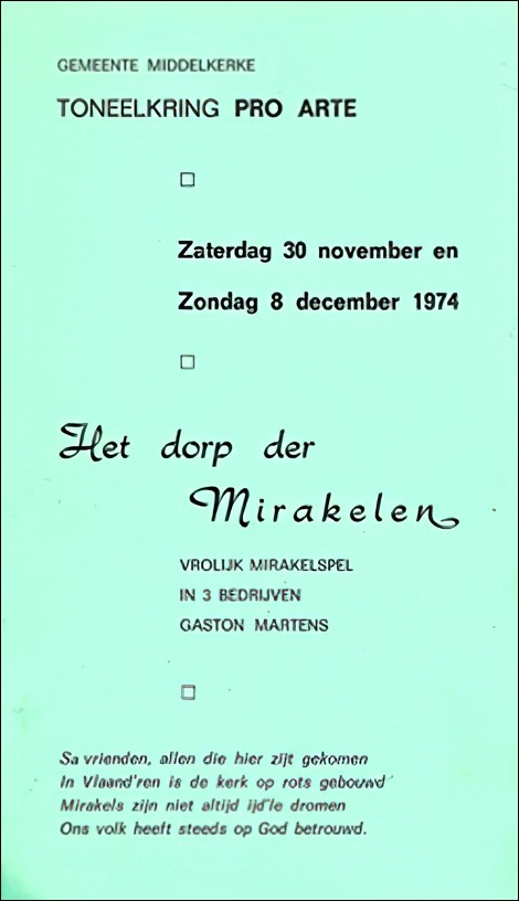 1974 Het Dorp de Mirakelen affiche